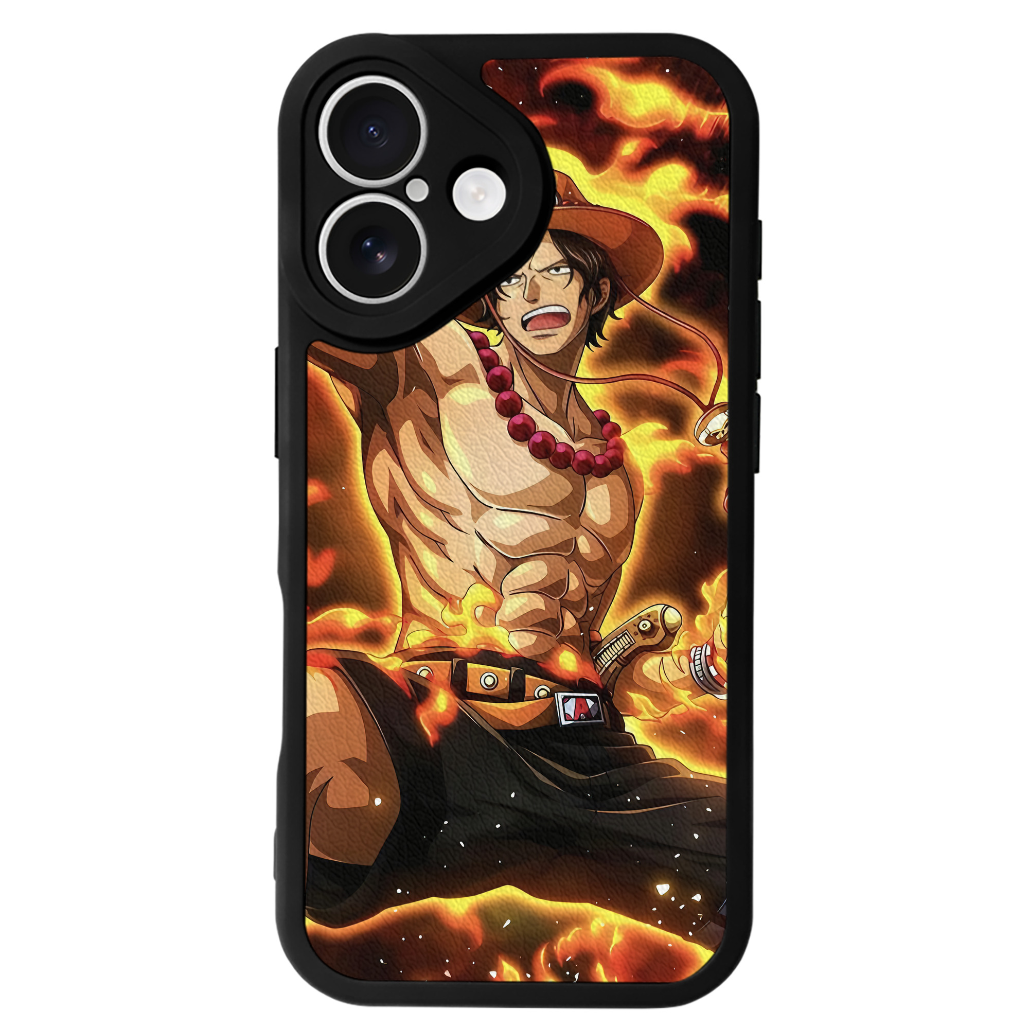 （画像用） ワンピース ONE PIECE 【iPhone 16シリーズ対応】シリコンスマホケース（レザー調） 材質：シリコン